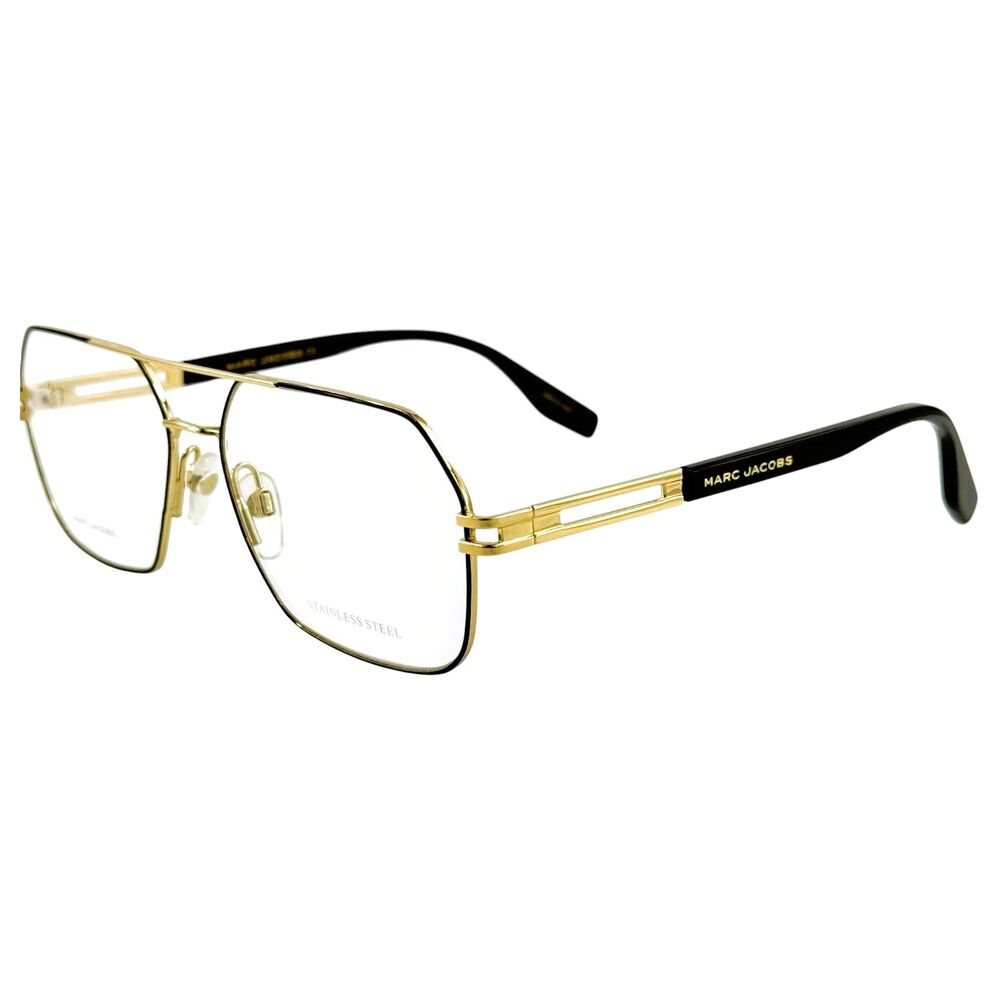 Marc Jacobs Marc 602 Mens Metal Eyeglass Frame RHL Gold Black 57-16 w Case